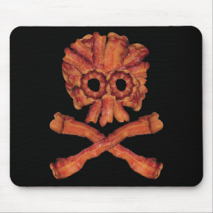 Tapis De Souris Crâne et os croisés de lard