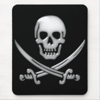 Crâne et os croisés de l'épée et du pirate de verr