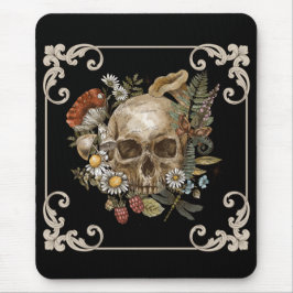 Tapis De Souris Crâne mystique Noir Vintage