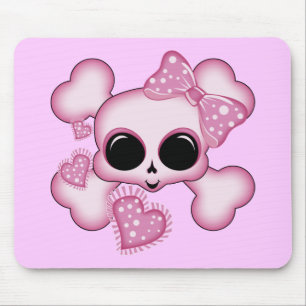 Tapis De Souris Crâne rose mignon