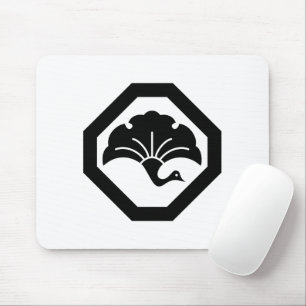 Tapis De Souris Crane-shaped ginkgo leaf on tray