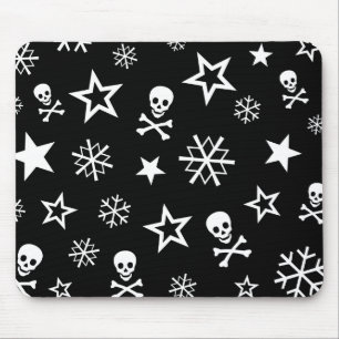 Tapis De Souris Crânes et flocons de neige