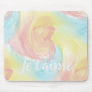 Tapis De Souris Cravate-Dye Retro Pastel Peinture d'Aquarelle dans