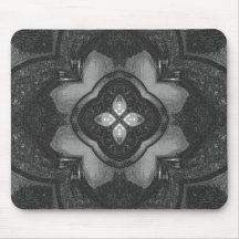 Crayon noir gris motif floral
