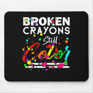 Tapis De Souris Crayons cassés Couleur encore mignon santé mentale