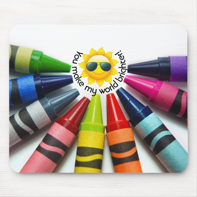 Tapis De Souris Crayons et soleil (Devant)