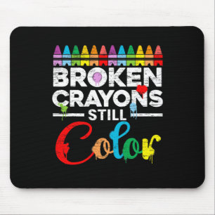 Tapis De Souris Crayons Toujours Couleur Soutien à la sensibilisat