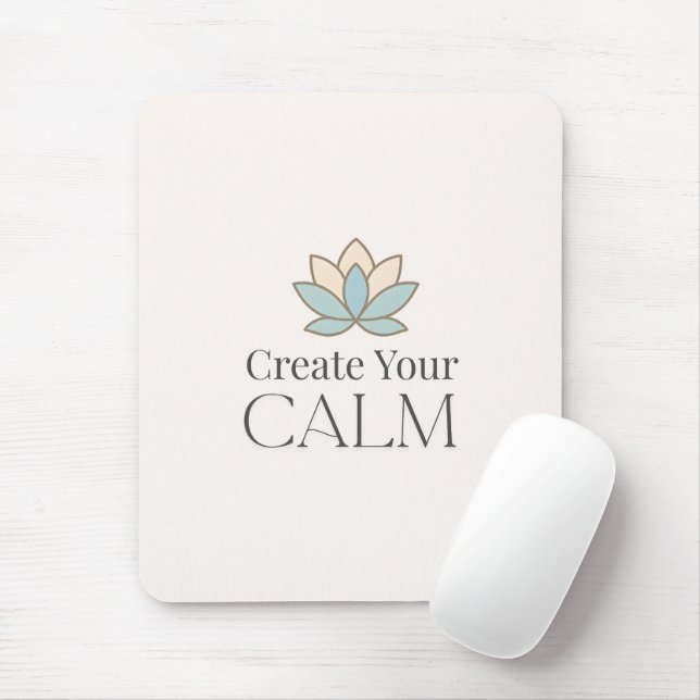 Tapis De Souris Create Your Calm Minimal Motivational Mouse Pad (Avec souris)
