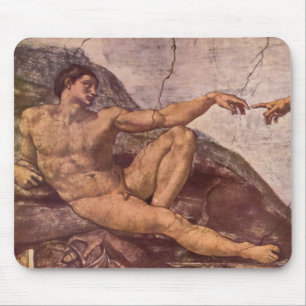 Tapis De Souris Création d'Adam en détail