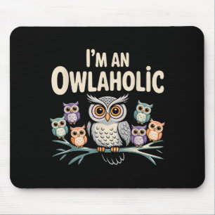 Tapis De Souris Création de hibou drôle pour hommes femmes garçons
