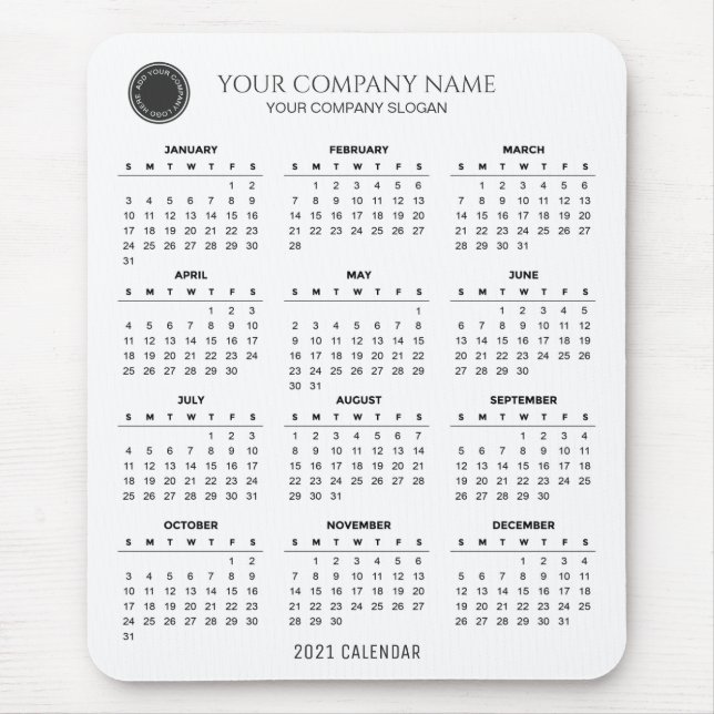 Tapis De Souris Créez votre propre calendrier 2021 | Mousepad (Devant)