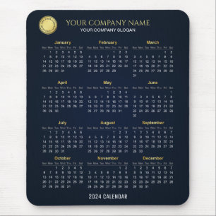 Tapis De Souris Créez votre propre calendrier 2024 Entreprise   Mo
