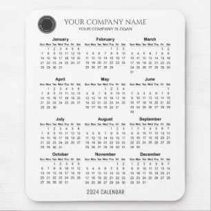 Tapis De Souris Créez votre propre calendrier 2024 Entreprise   Mo