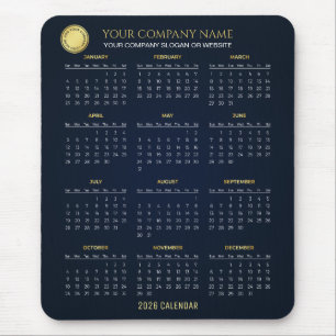 Tapis De Souris Créez votre propre calendrier d'entreprise 2026   