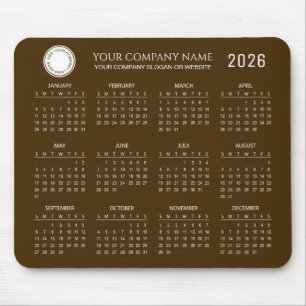 Tapis De Souris Créez votre propre calendrier d'entreprise 2026   