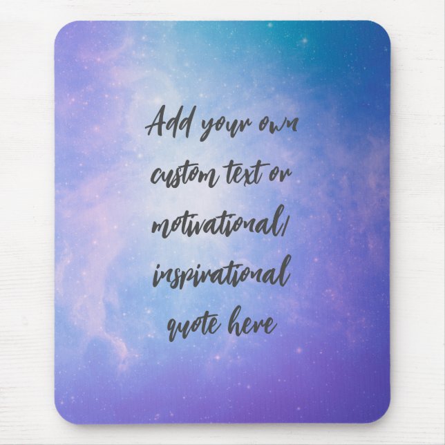 Tapis De Souris Créez Votre Propre Citation Motivationnelle Pastel (Devant)