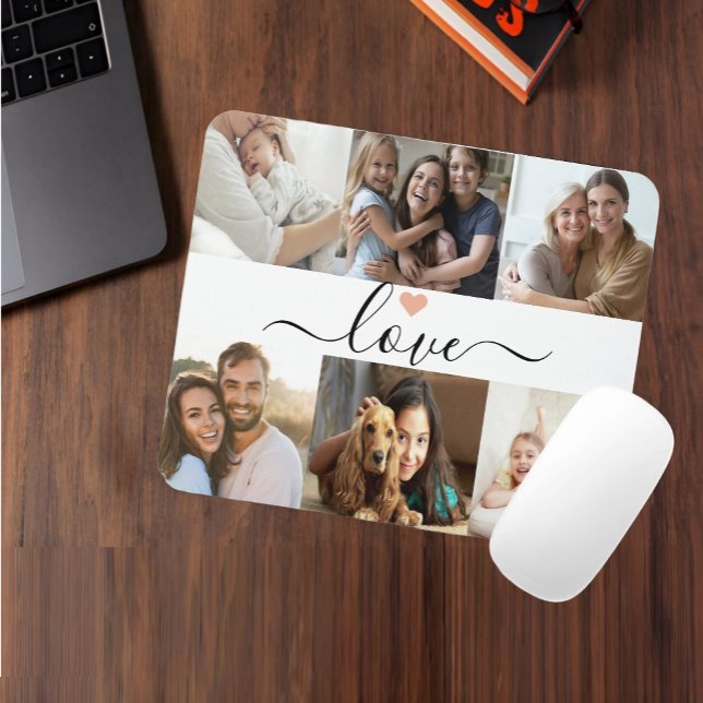 Tapis De Souris Créez votre propre collection photo de 6 photos pe (Create Your Own 6 Photo Collage Custom Desk Mat Mouse Pad)