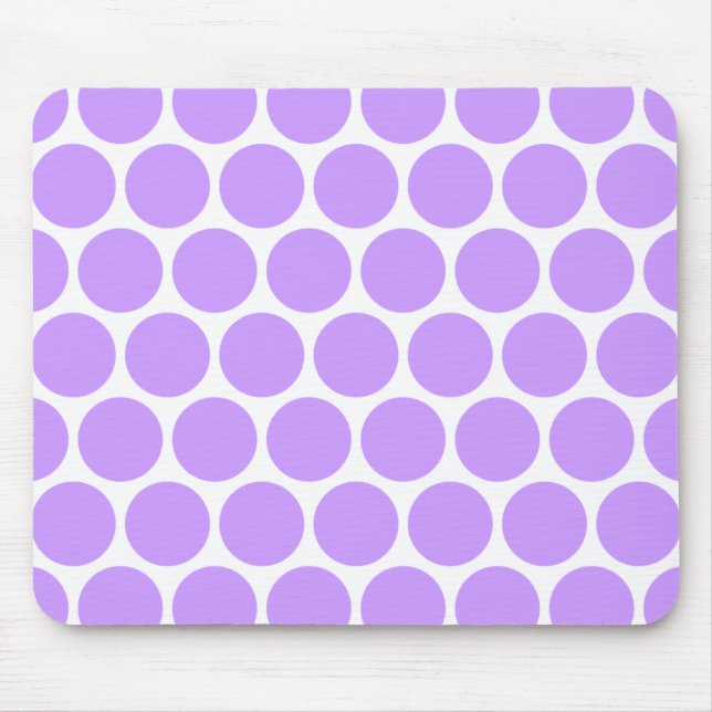 Tapis De Souris Créez votre propre point Polka violet (Devant)