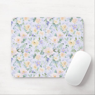 Tapis De Souris Crème Florale à la Lavande