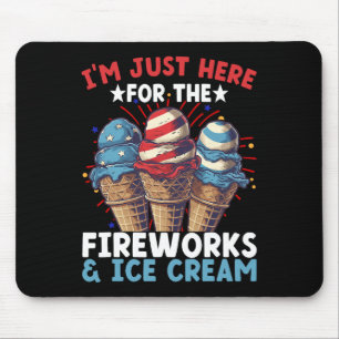 Tapis De Souris Crème glacée du 4 juillet Crème glacée patriotique