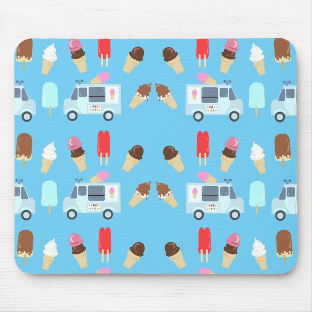 Tapis De Souris Crème glacée et Motif de camion (Devant)