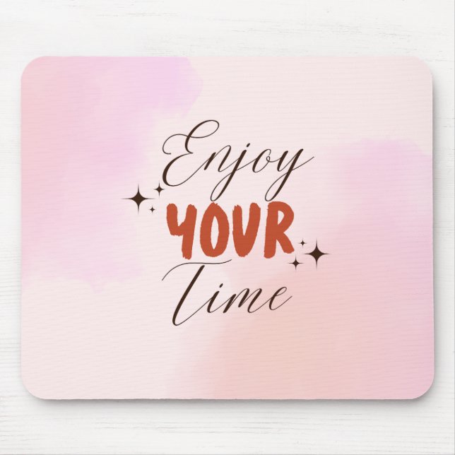 Tapis De Souris Crème Rouge Rose Creative Aquarelle Profitez De Vo (Devant)