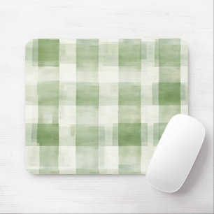 Tapis De Souris Crème Verte Occidentale Rayures à Carreaux Campagn