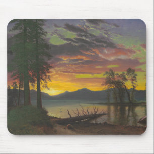 Tapis De Souris Crépuscule, le lac Tahoe, c.1870s (huile sur la