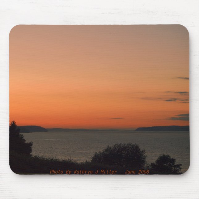Tapis De Souris Crépuscule sur Puget Sound (Devant)