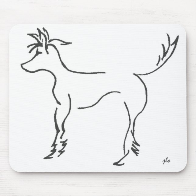 Tapis De Souris crêté chinois mousepad de dessin au trait (Devant)