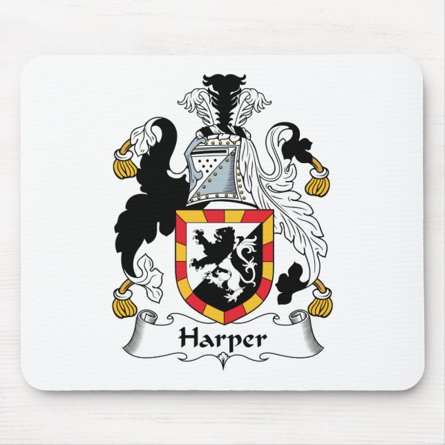 Tapis De Souris Crête de famille de harpiste (Devant)