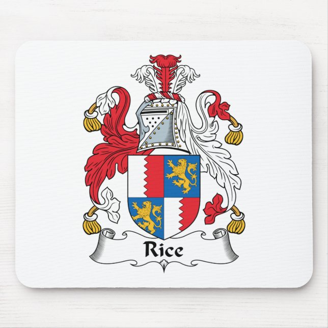 Tapis De Souris Crête de famille de riz (Devant)