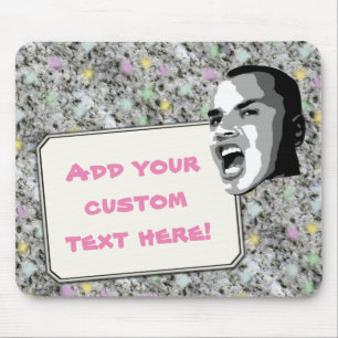 Tapis De Souris Cri fait sur commande des textes sur la texture en