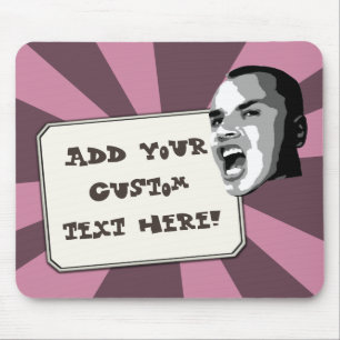 Tapis De Souris Cri fait sur commande des textes sur tout faisceau