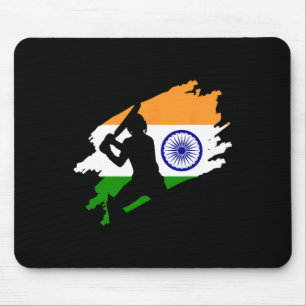 Tapis De Souris Cricket Patriotique Inde Maillot de Sport Cadeau F