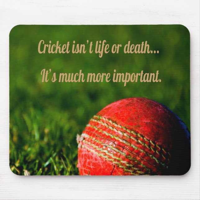Tapis De Souris Cricket Red Ball drôle Motivation (Devant)
