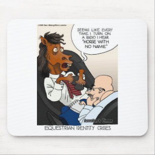 Tapis De Souris Crise d'identité équestre Cadeaux et T-shirts drôl