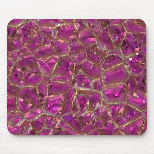 Tapis De Souris Cristal rose et or (Devant)