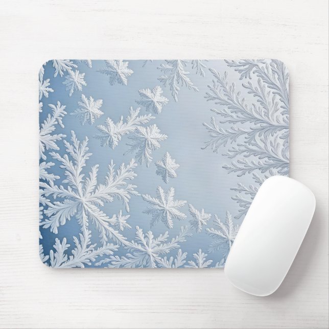 Tapis De Souris Cristaux De Glace Sur Verre (Avec souris)