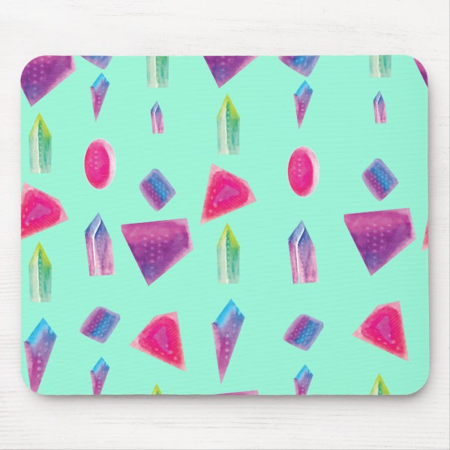 Tapis De Souris Cristaux de souris personnalisées Gemmes Diamants  (Devant)