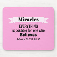 Croire en Miracles Bible Verse Rose Christian