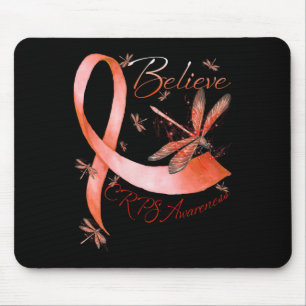 Tapis De Souris Croire Ruban Orange De Sensibilisation Crps Libell