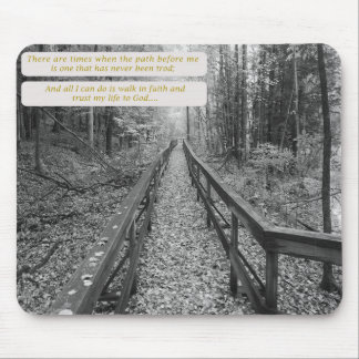 Tapis De Souris Crois - "Marche dans la foi"