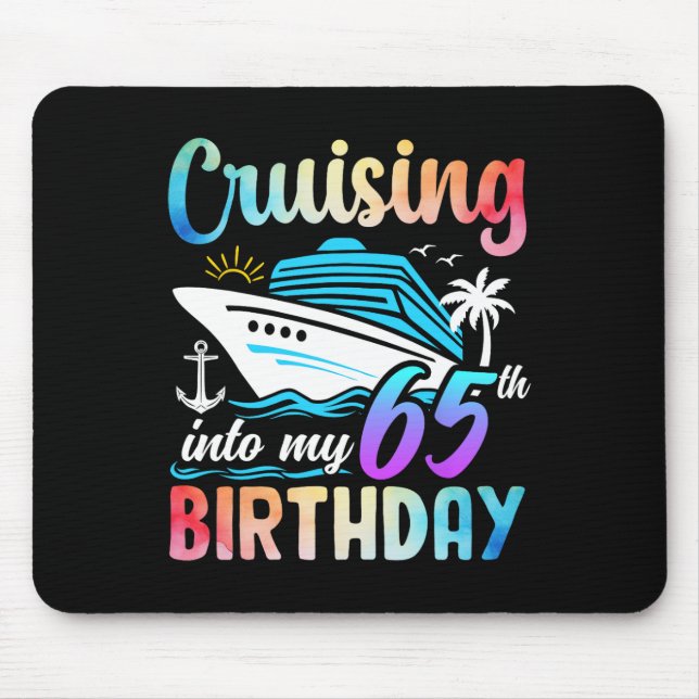 Tapis De Souris Croisière Dans Mon 65e Anniversaire 65 Ans Anniver (Devant)