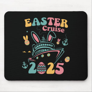 Tapis De Souris Croisière de Pâques 2025 Bunny Cruise Ship Famille