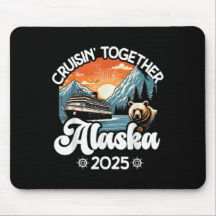 Tapis De Souris Croisière ensemble en Alaska 2025 Famille Amie Ala