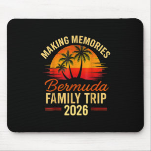 Tapis De Souris Croisière familiale aux Bermudes Vacances estivale