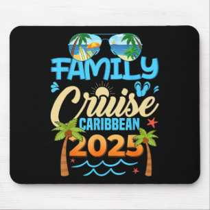 Tapis De Souris Croisière familiale Caraïbes 2025 Vacances jumelée