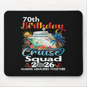 Tapis De Souris Croisière pour les 70 ans Équipe Amis Famille Vaca