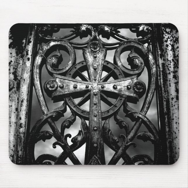 Tapis De Souris Croix de coeur du cimetière (Devant)